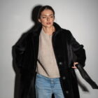 Дублянка з натуральної шкіри в чорному кольорі,двохстороння 9