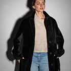 Дублянка з натуральної шкіри в чорному кольорі,двохстороння 10