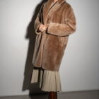 Дублянка з натуральної шкіри в темно-бежевому кольорі,двохстороння 3