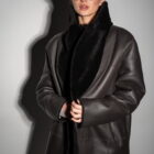 Дублянка з натуральної шкіри в коричневому кольорі,двохстороння 2