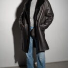 Дублянка з натуральної шкіри в коричневому кольорі,двохстороння 11