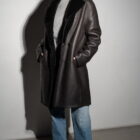 Дублянка з натуральної шкіри в коричневому кольорі,двохстороння 12