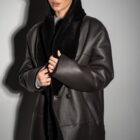 Дублянка з натуральної шкіри в коричневому кольорі,двохстороння 5