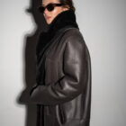 Дублянка з натуральної шкіри в коричневому кольорі,двохстороння 7