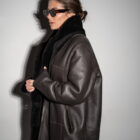 Дублянка з натуральної шкіри в коричневому кольорі,двохстороння 9