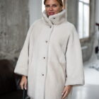 Дублянка з натуральної шкіри в кремовому кольорі,двохстороння 7