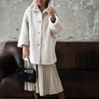 Дублянка з натуральної шкіри в кремовому кольорі,двохстороння 3