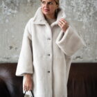 Дублянка з натуральної шкіри в кремовому кольорі,двохстороння 6