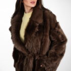 Дублянка з натуральної шкіри в бежевому кольорі,двохстороння 30