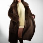 Дублянка з натуральної шкіри в бежевому кольорі,двохстороння 12