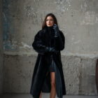 Дублянка з натуральної шкіри в темно-синьому кольорі,двохстороння 12