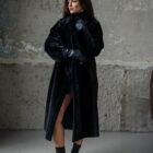 Дублянка з натуральної шкіри в темно-синьому кольорі,двохстороння 14