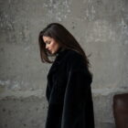 Дублянка з натуральної шкіри в темно-синьому кольорі,двохстороння 18