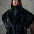 Дублянка з натуральної шкіри в темно-синьому кольорі,двохстороння 5