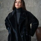 Дублянка з натуральної шкіри в темно-синьому кольорі,двохстороння 6