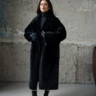 Дублянка з натуральної шкіри в темно-синьому кольорі,двохстороння 11