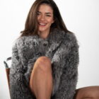 Дублянка з натуральної шкіри в сірому кольорі,двохстороння 14