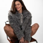 Дублянка з натуральної шкіри в сірому кольорі,двохстороння 15