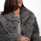 Дублянка з натуральної шкіри в сірому кольорі,двохстороння 4