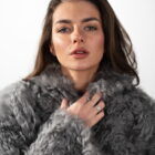 Дублянка з натуральної шкіри в сірому кольорі,двохстороння 5