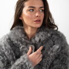 Дублянка з натуральної шкіри в сірому кольорі,двохстороння 7