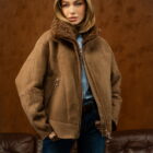 Дублянка з натуральної шкіри в темно-бежевому кольорі 2