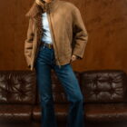 Дублянка з натуральної шкіри в темно-бежевому кольорі 4