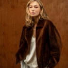 Дублянка з натуральної шкіри в коричневому кольорі,двохстороння 3