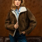 Дублянка з натуральної шкіри в коричневому кольорі 2