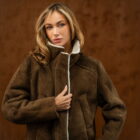 Дублянка з натуральної шкіри в коричневому кольорі 4