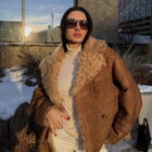 Дублянка з натуральної шкіри в темно-бежевому кольорі 2