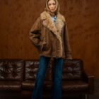 Дублянка з натуральної шкіри в темно-бежевому кольорі 7