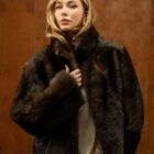 Дублянка з натуральної шкіри в коричневому кольорі,двохстороння 3