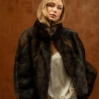 Дублянка з натуральної шкіри в коричневому кольорі,двохстороння 4