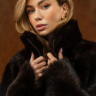 Дублянка з натуральної шкіри овчини в коричневому кольорі,двостороння 4