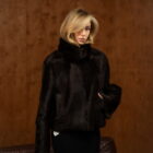 Дублянка з натуральної шкіри овчини в коричневому кольорі,двостороння 3