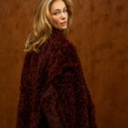 Дублянка з натуральної шкіри в бордовому кольорі,двохстороння 5