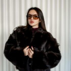 Дублянка з натуральної шкіри в коричневому кольорі,двохстороння 2