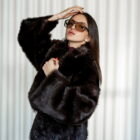 Дублянка з натуральної шкіри в коричневому кольорі,двохстороння 3