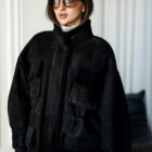 Дублянка-парка з натуральної шкіри в чорному кольорі 3