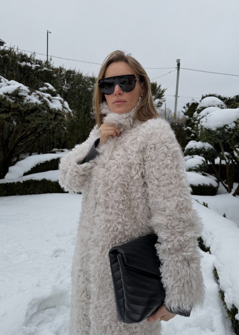 Дублянка з натуральної шкіри TIGRADO в кремовому кольорі,двохстороння