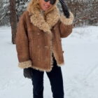 Дублянка з натуральної шкіри в темно-бежевому кольорі 2