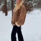 Дублянка з натуральної шкіри в темно-бежевому кольорі 3